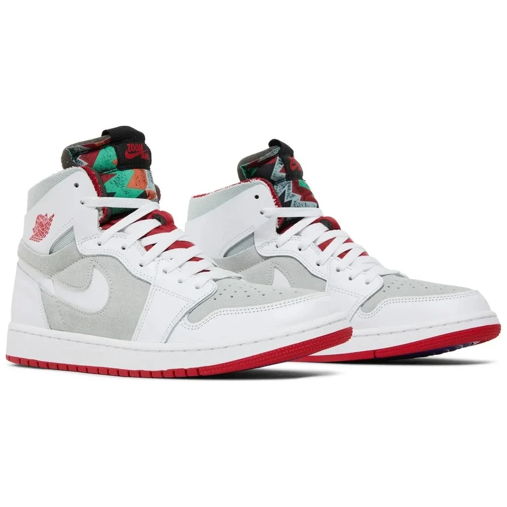Men's Size 9.5 Nike Air Jordan 1 High Zoom Air CMFT 'Hare' White Red CT0978-100